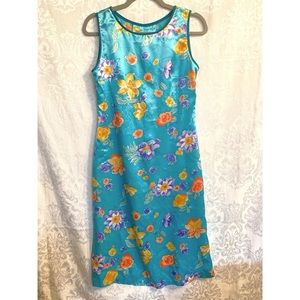 Maxi Polyester Tropical Floral Dress